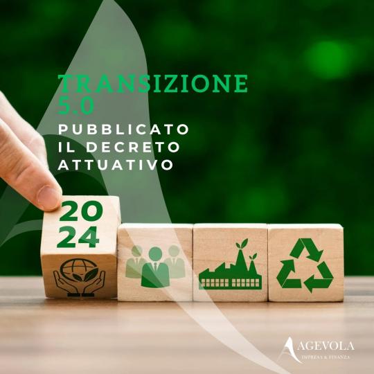 TRANSIZIONE 5.0_DECRETO ATTUATIVO PUBBLICATO